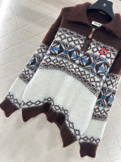 Half open collar Fel Island Knitted Top