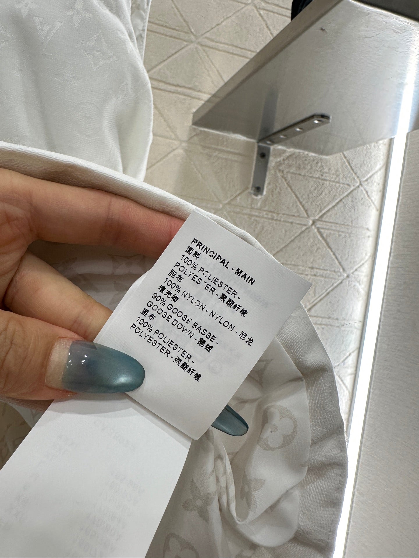 Stand up collar jacquard down vest