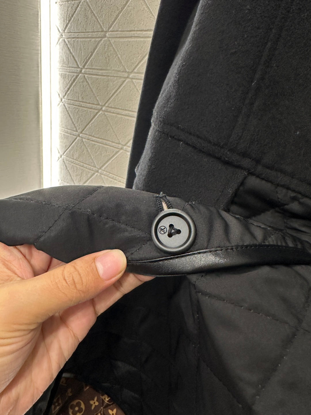 Detachable hooded spliced cotton jacket