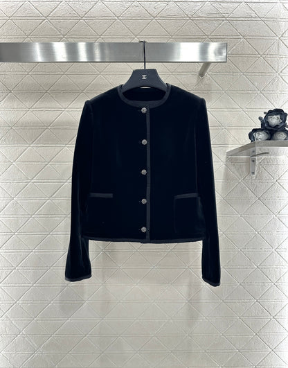 Velvet long sleeved single Western jacket