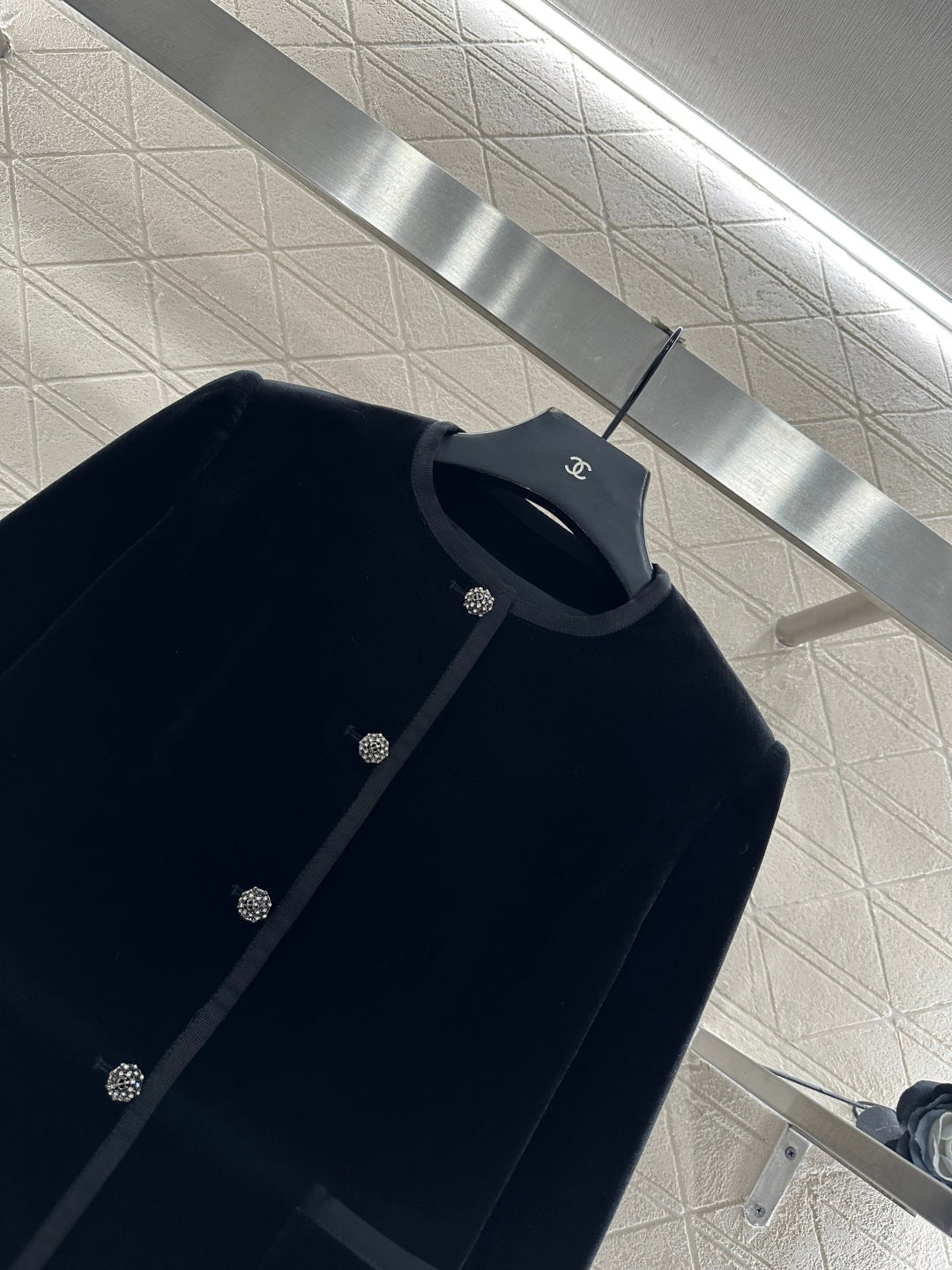 Velvet long sleeved single Western jacket