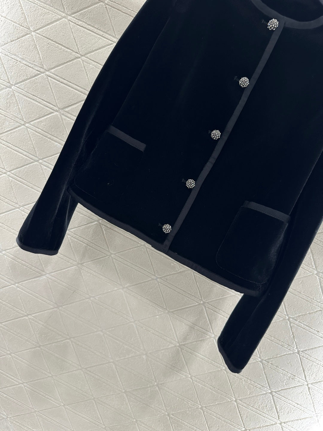 Velvet long sleeved single Western jacket