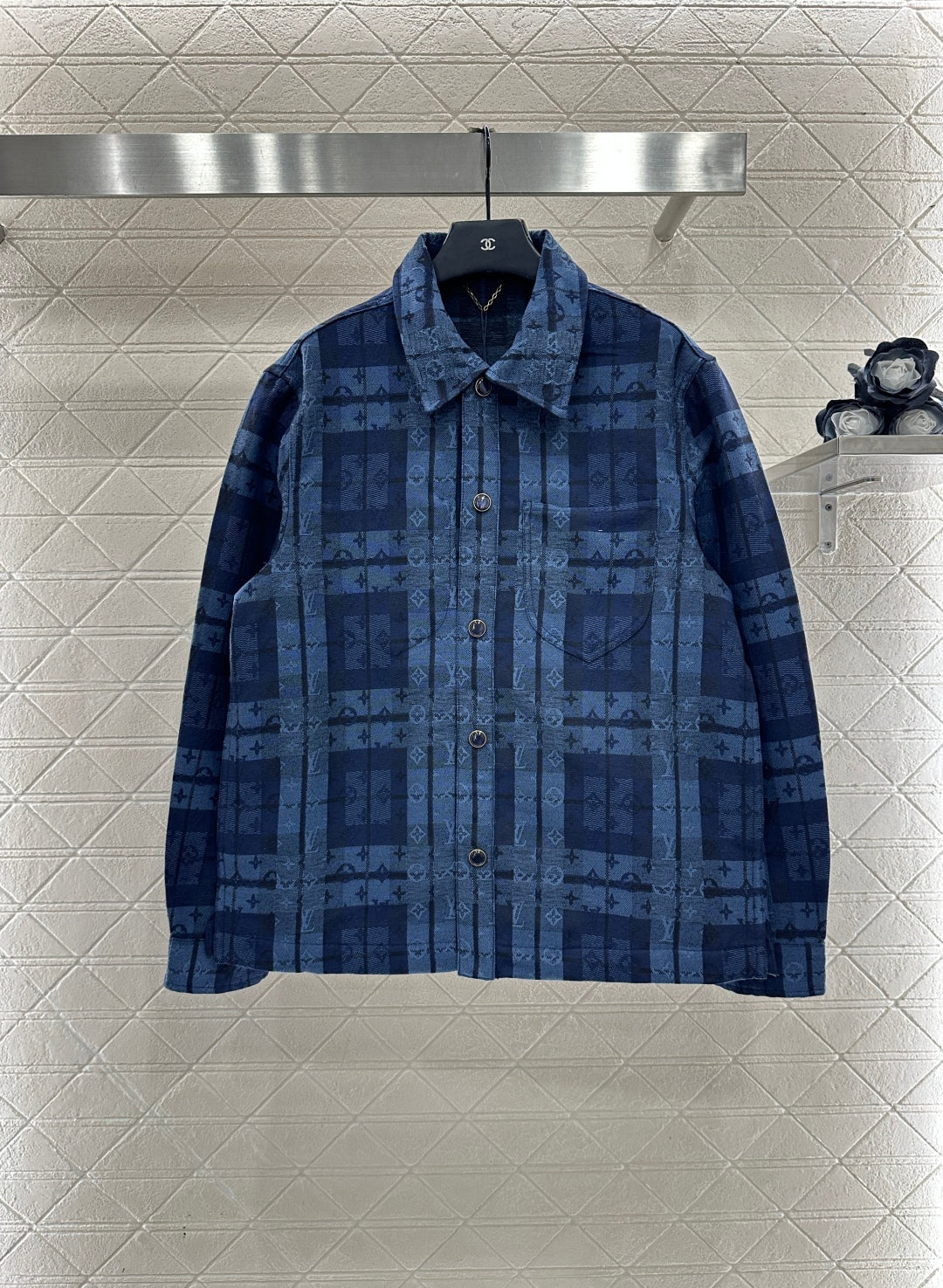 Plaid jacquard jacket jacket