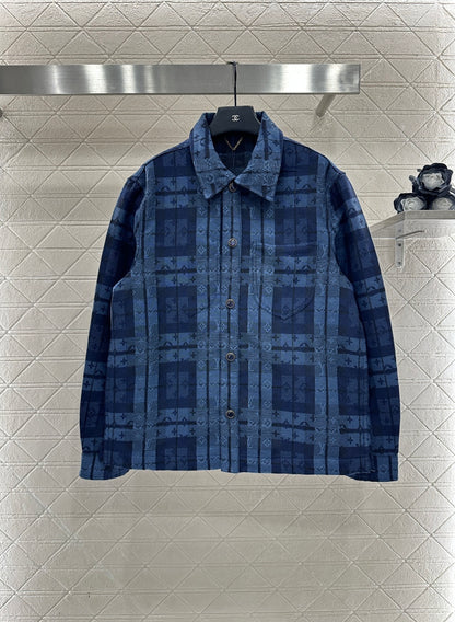 Plaid jacquard jacket jacket