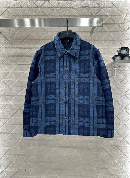 Plaid jacquard jacket jacket