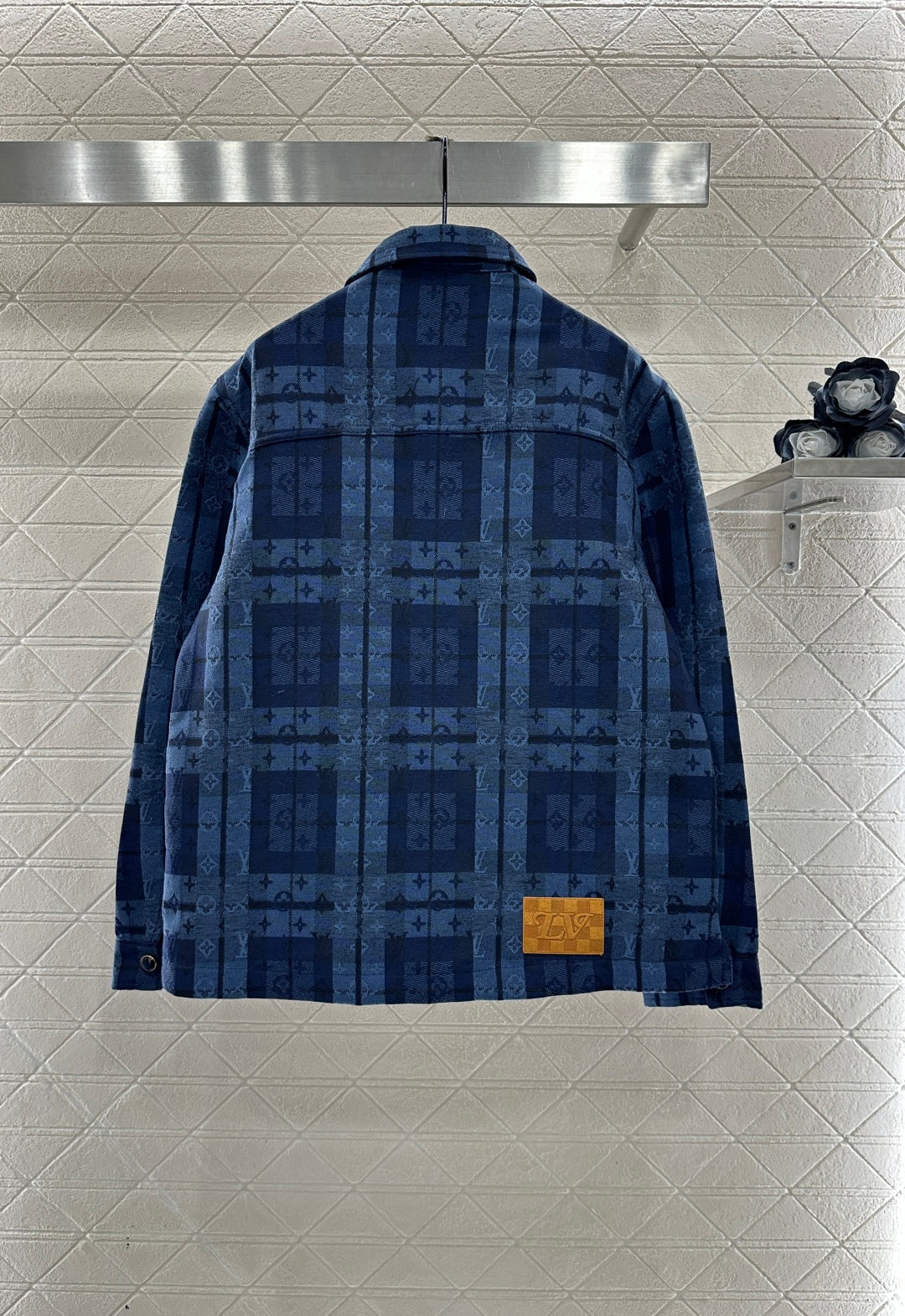 Plaid jacquard jacket jacket