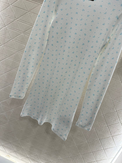 Slim fit round neck floral dress