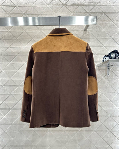 Corduroy contrasting coat