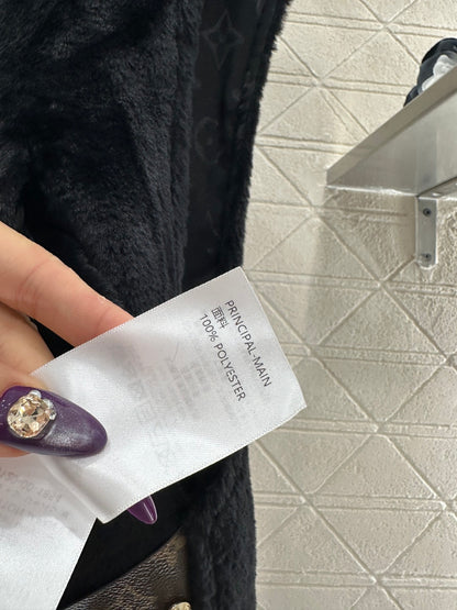 Hooded plush camisole vest