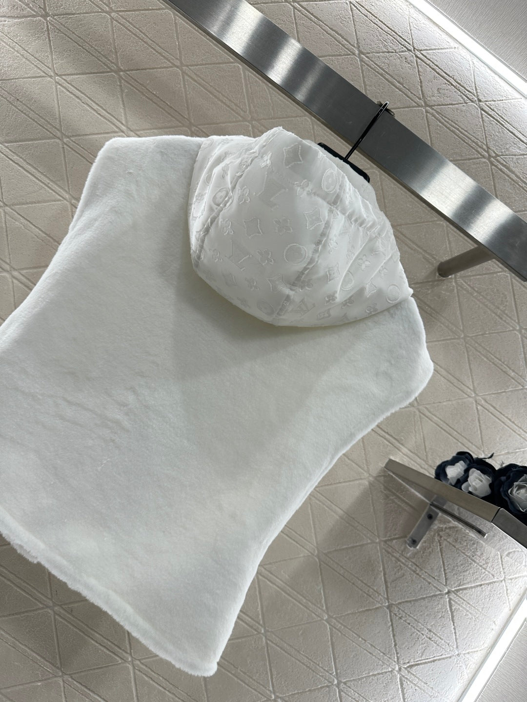 Hooded plush camisole vest