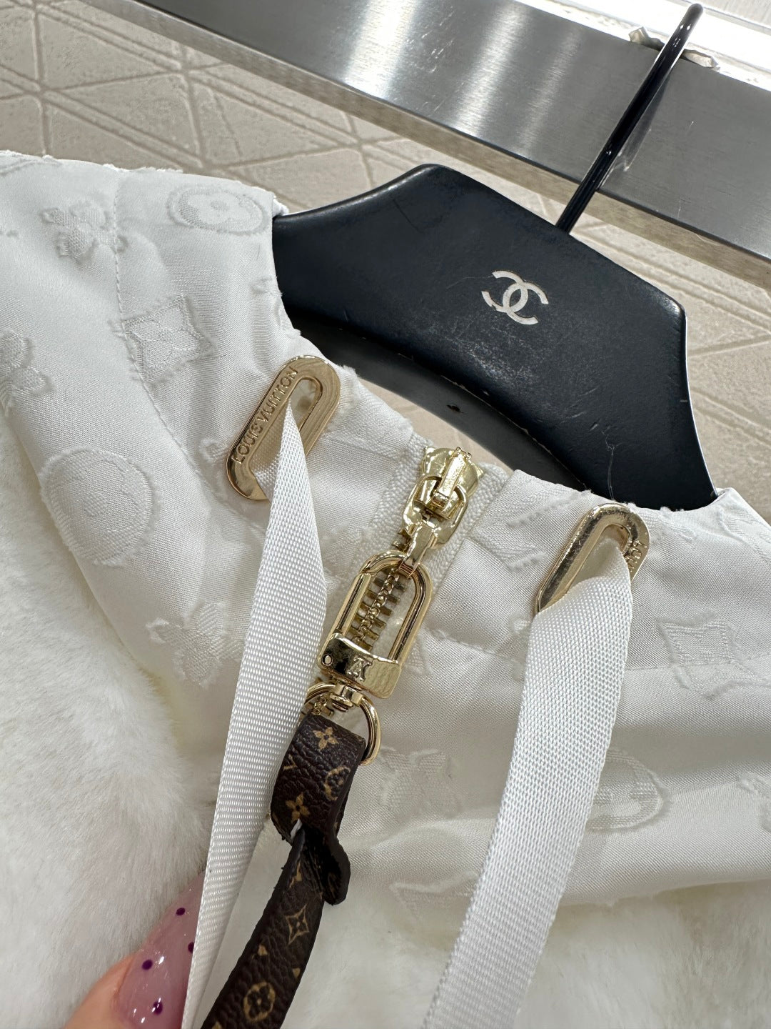 Hooded plush camisole vest