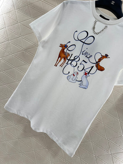 Round neck cartoon print 𝑇𝑒𝑒