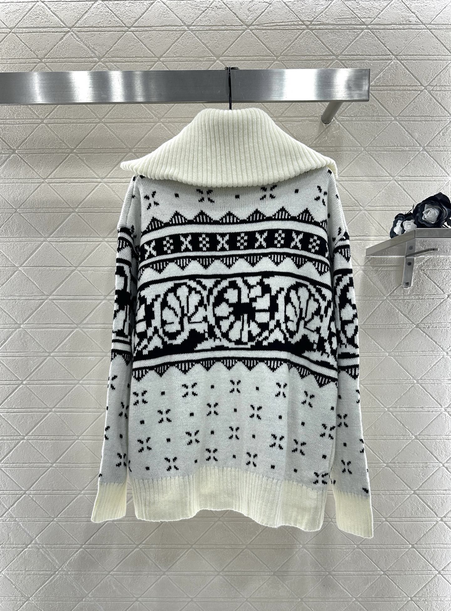 Collar Zipper Fel Island Knitted Coat