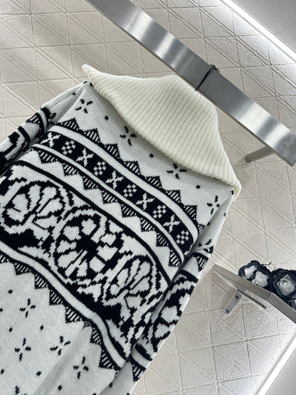 Collar Zipper Fel Island Knitted Coat