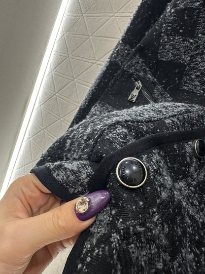 Plaid jacquard jacket