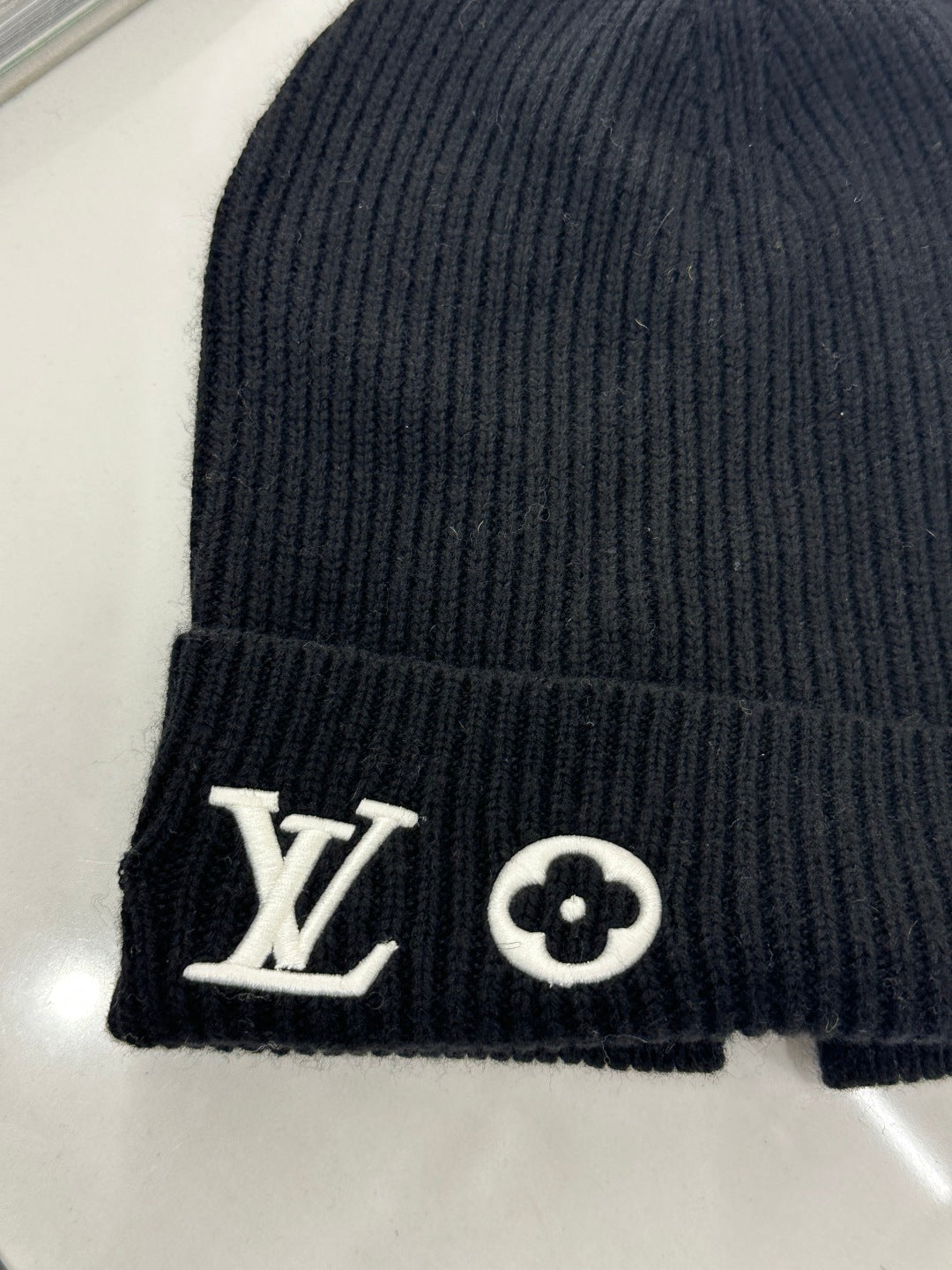 Logo cashmere knitted hat