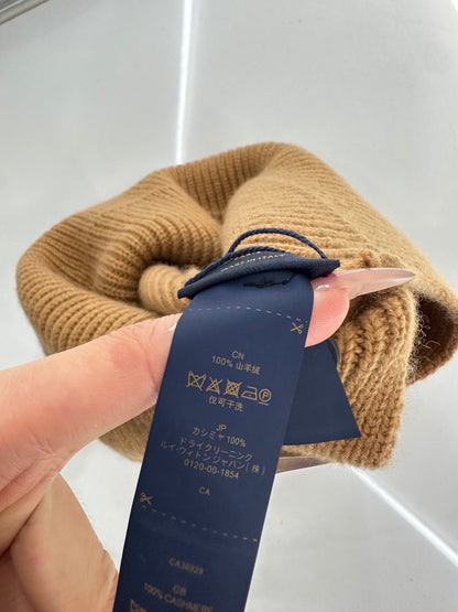 Logo cashmere knitted hat