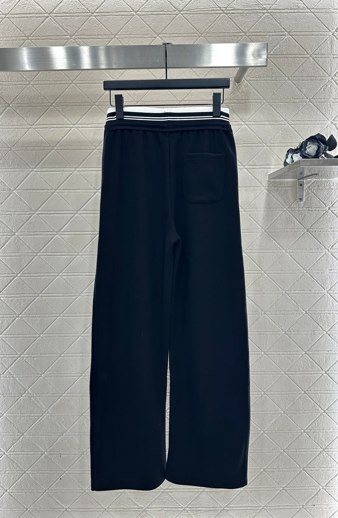High waisted woven belt drawstring wide leg pants