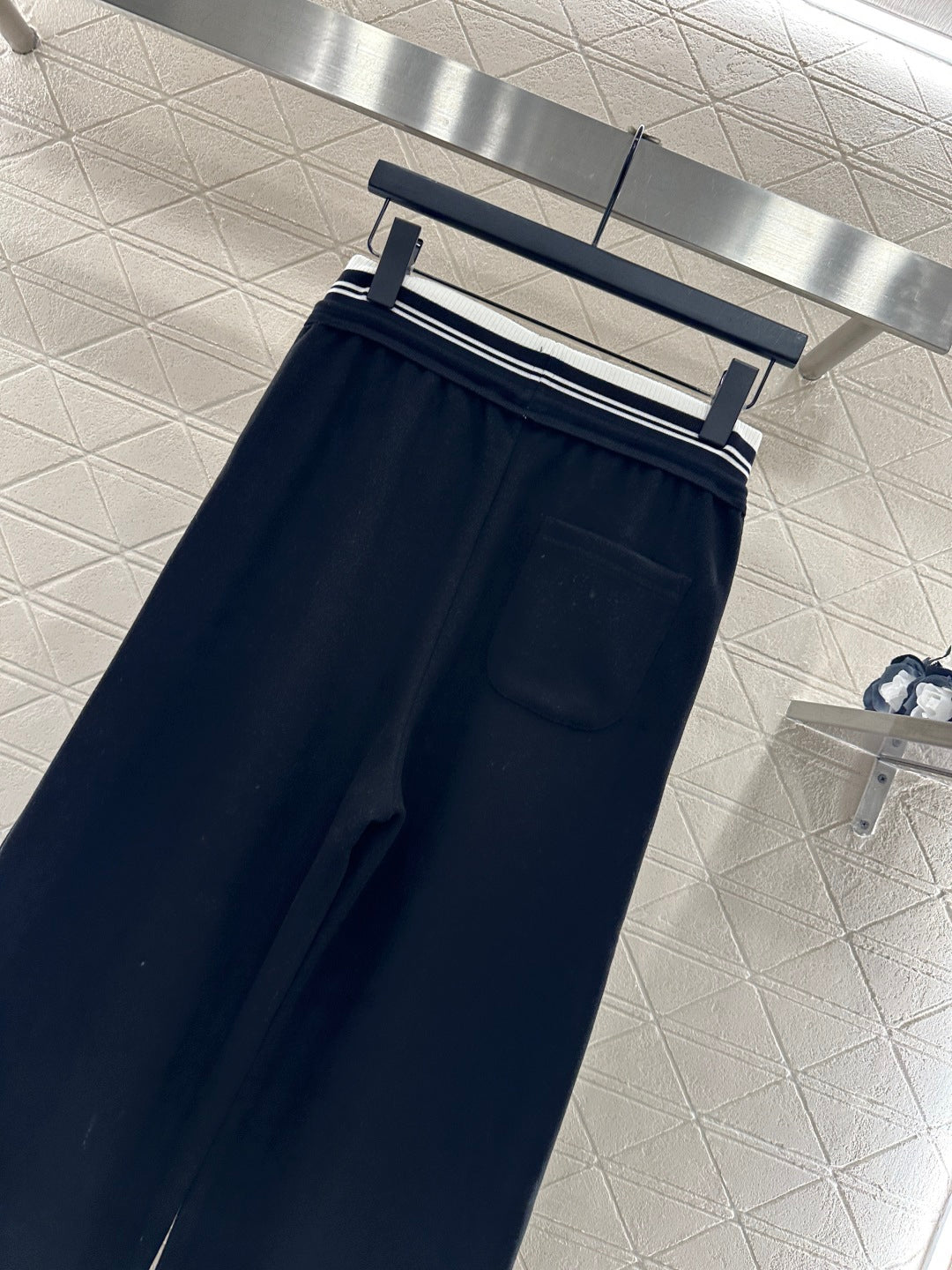 High waisted woven belt drawstring wide leg pants