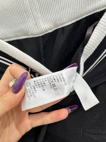 High waisted woven belt drawstring wide leg pants