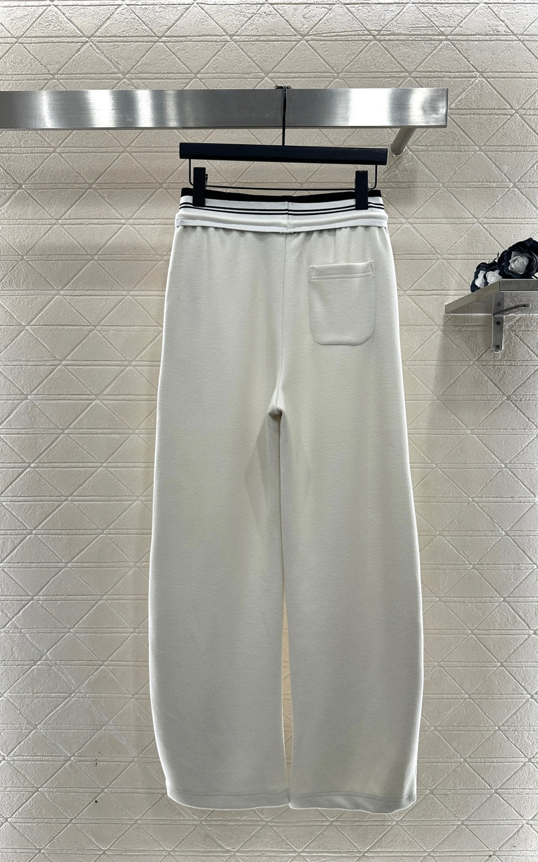 High waisted woven belt drawstring wide leg pants