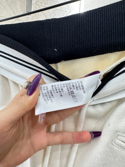 High waisted woven belt drawstring wide leg pants