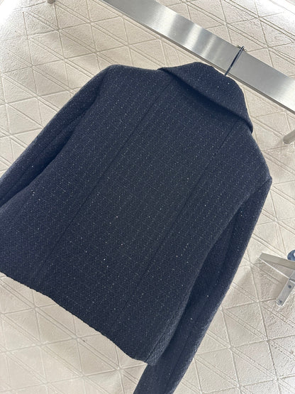 Plaid coarse floral bead dress jacket