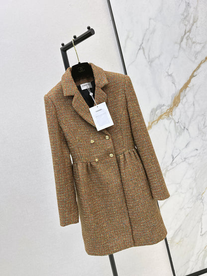 Vintage woven lapel dress