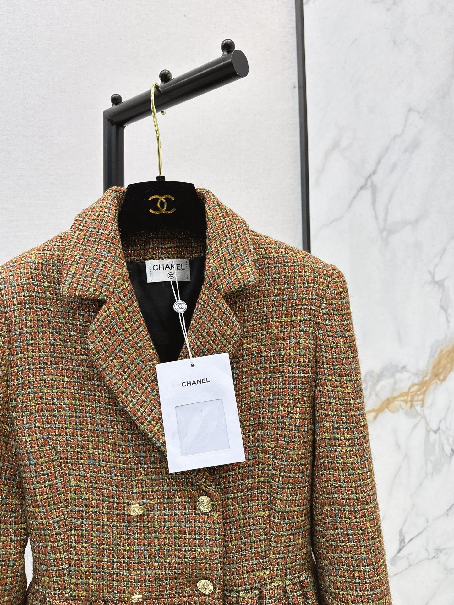 Vintage woven lapel dress