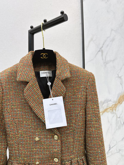 Vintage woven lapel dress