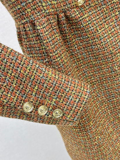 Vintage woven lapel dress