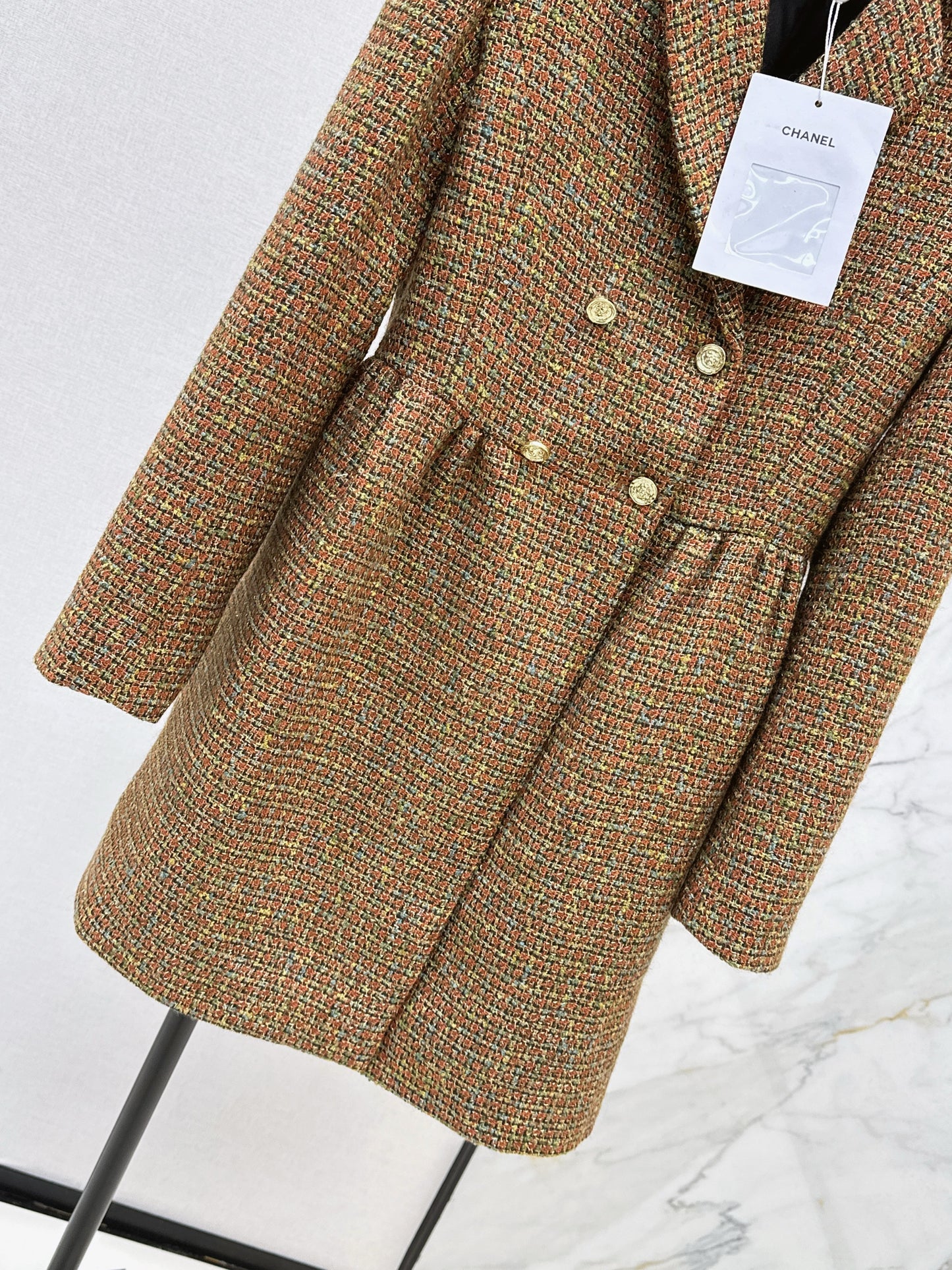 Vintage woven lapel dress