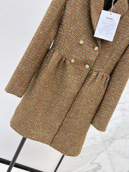 Vintage woven lapel dress