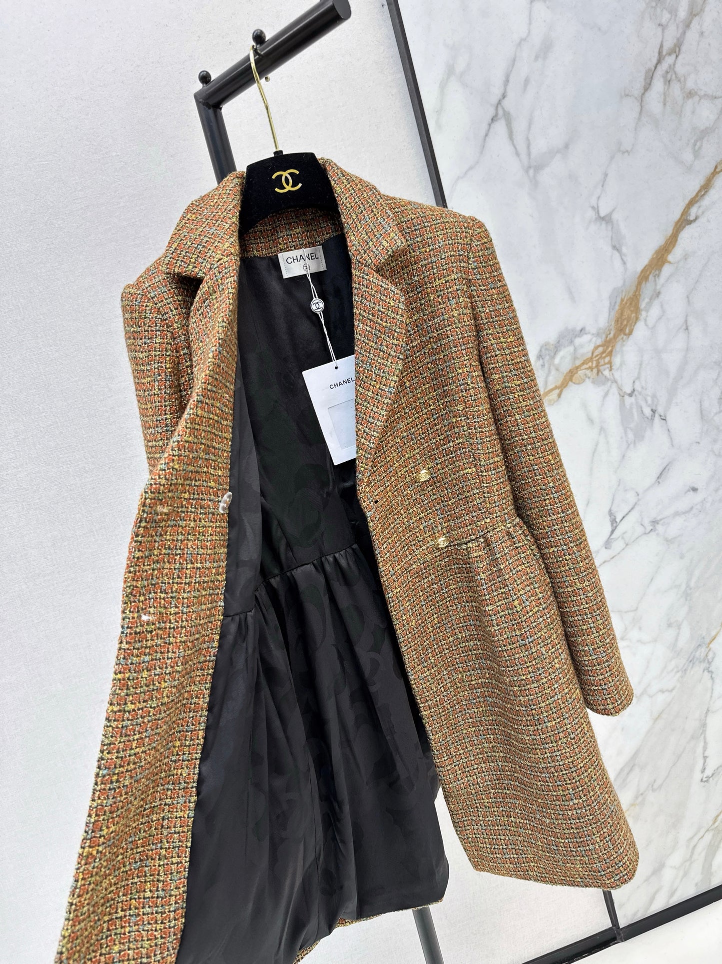 Vintage woven lapel dress