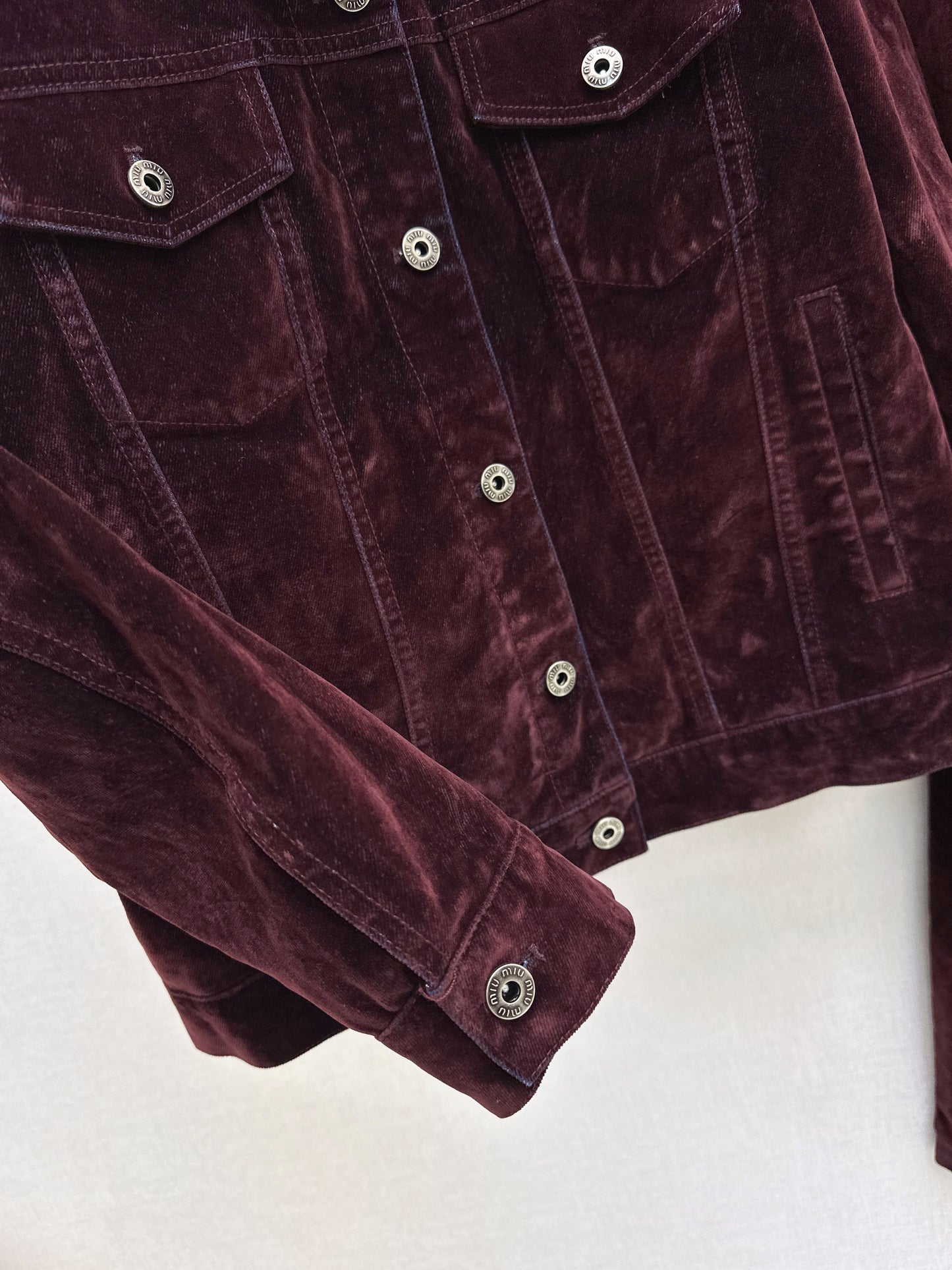 Velvet off shoulder jacket