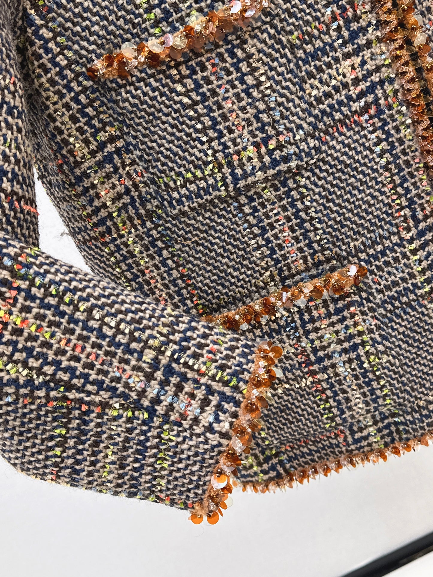 Woolen woolen white goose down jacket