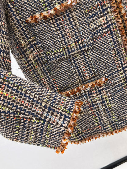 Woolen woolen white goose down jacket