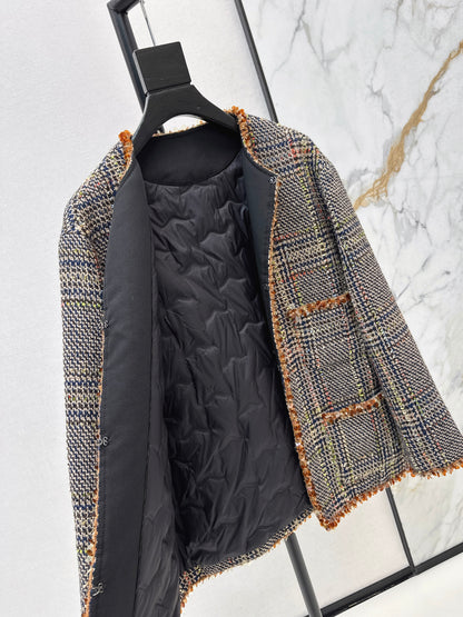 Woolen woolen white goose down jacket