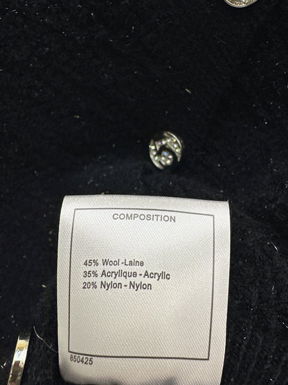 Nail drill craft round neck knitted cardigan