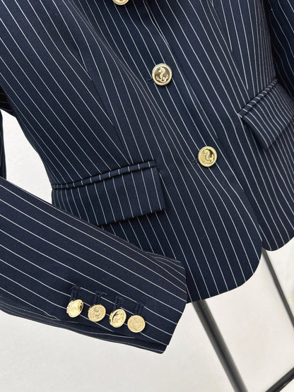 Silhouette double breasted suit jacket