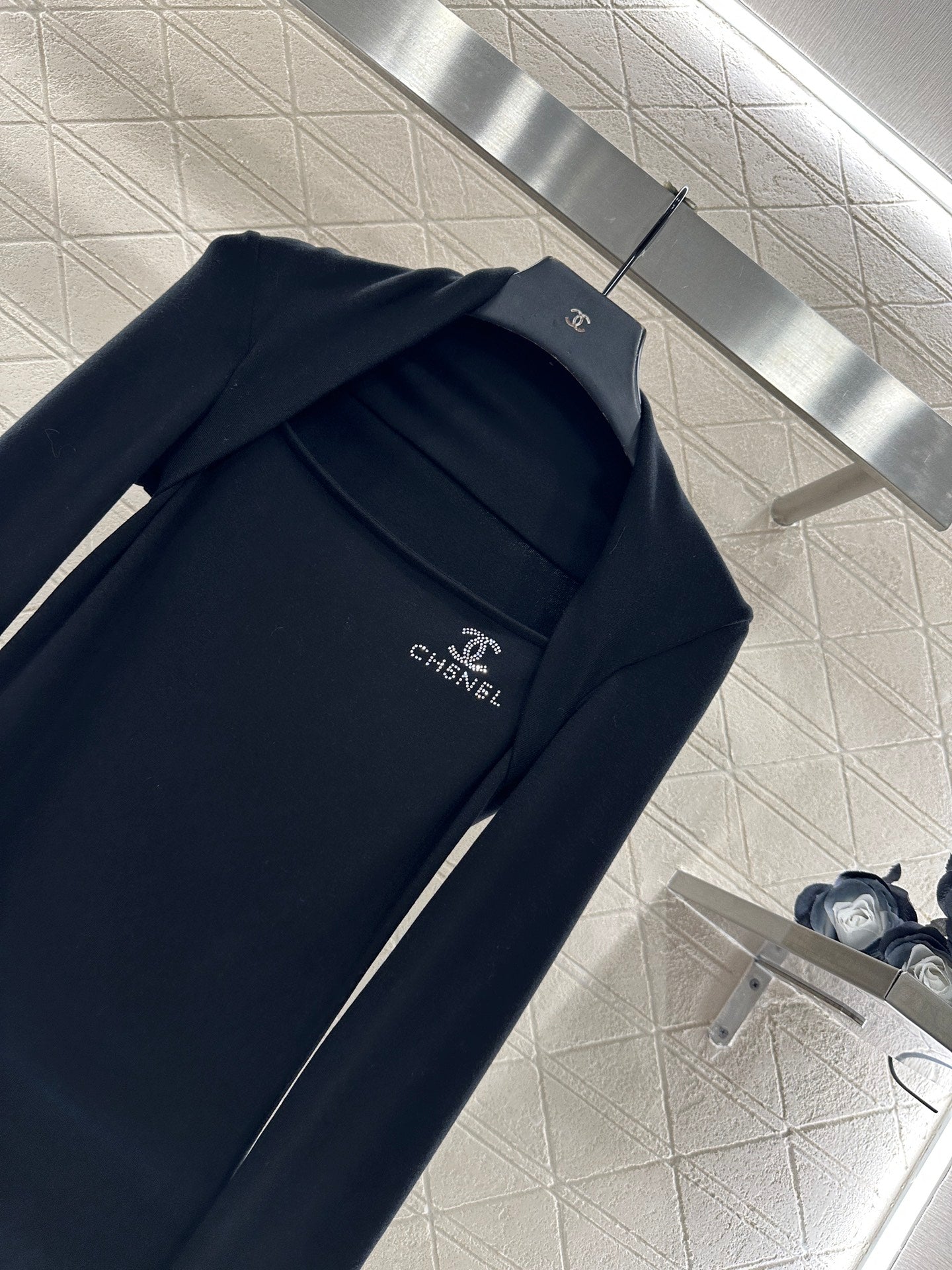 Slim fit rhinestone top