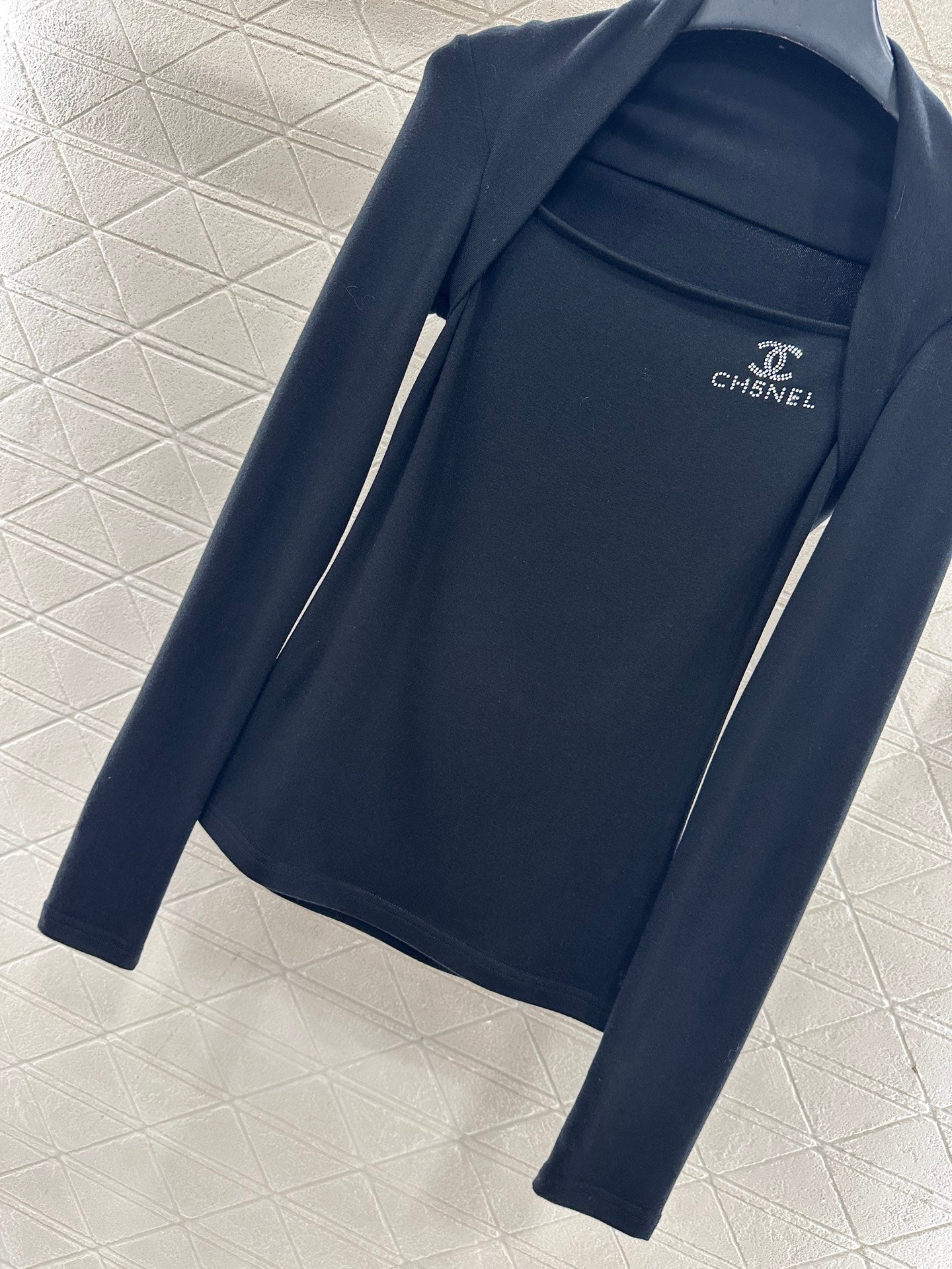 Slim fit rhinestone top