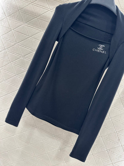 Slim fit rhinestone top