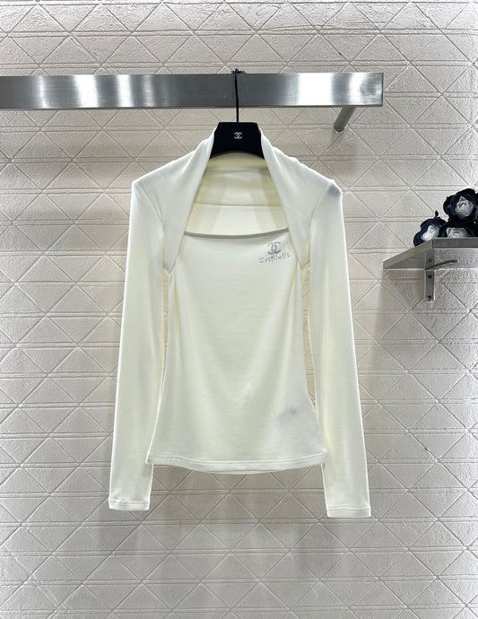 Slim fit rhinestone top