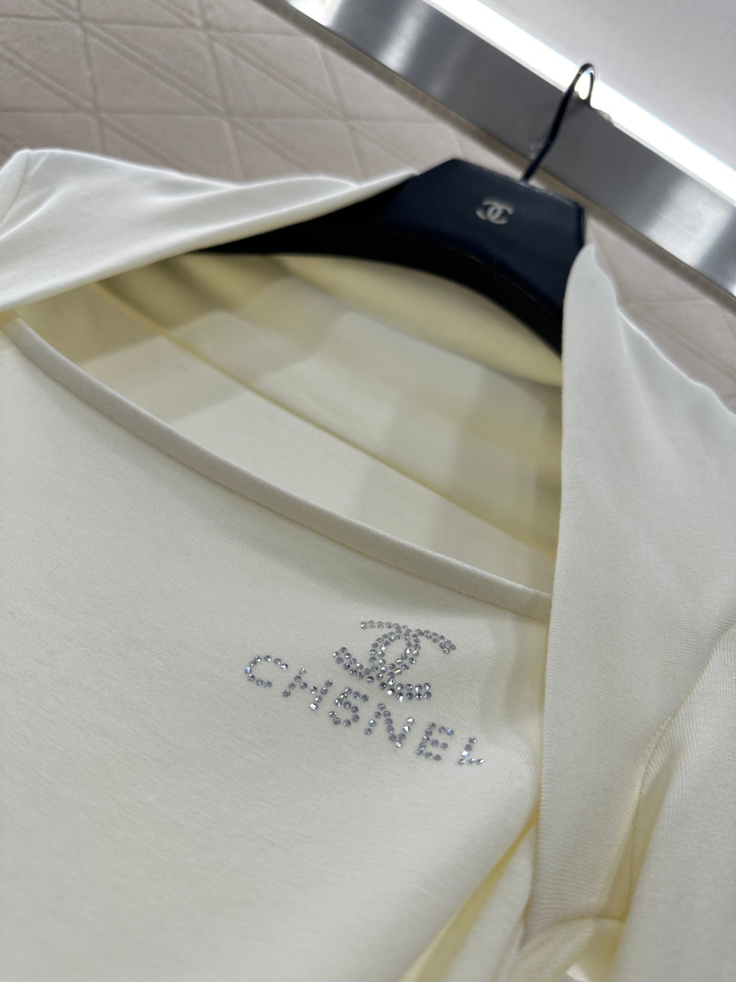 Slim fit rhinestone top