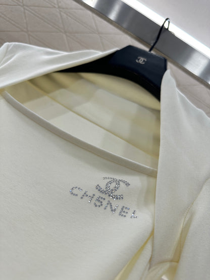 Slim fit rhinestone top