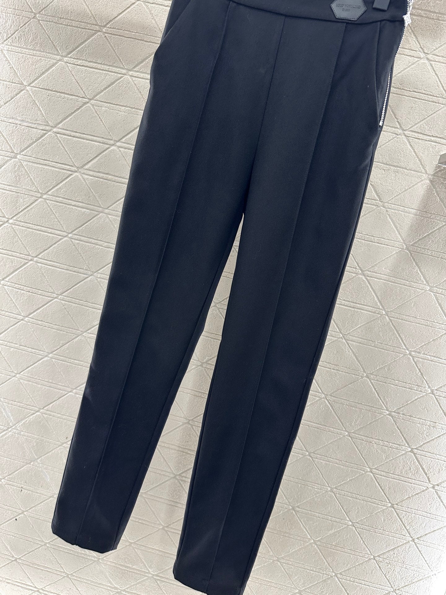 Side waist zipper high elasticity pants