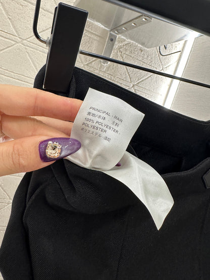 Side waist zipper high elasticity pants