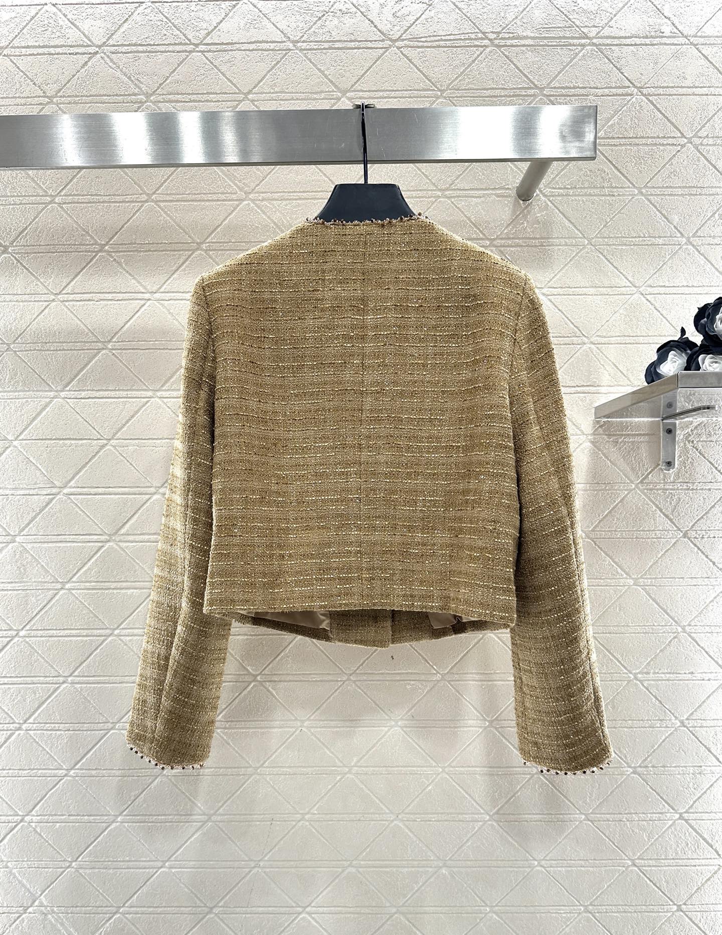 Round neck woven dress set