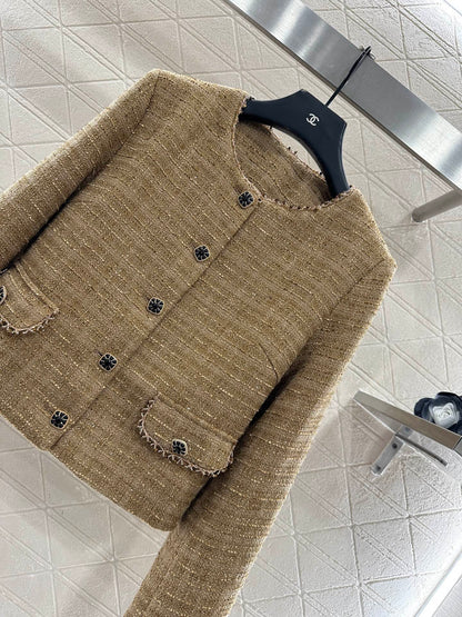 Round neck woven dress set